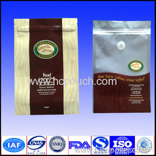 Stand Up Kraft Paper Bag For Food With Valve
